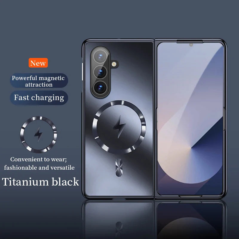 Smartphone with magnetic ring stand feature on a dark background