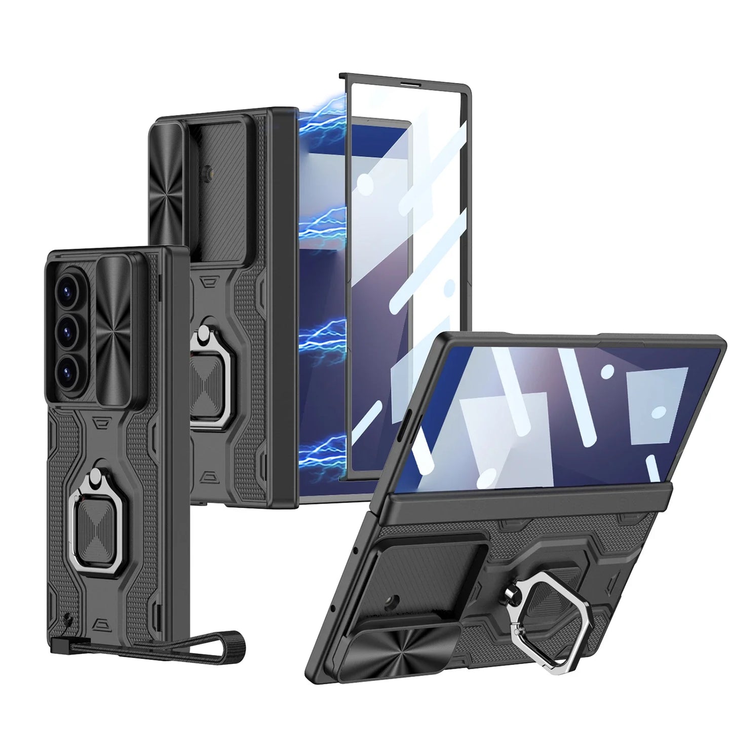 Luxury Samsung Galaxy Z Fold 7 Cases with Card Holder & Kickstand – Premium Protection by Kayzify