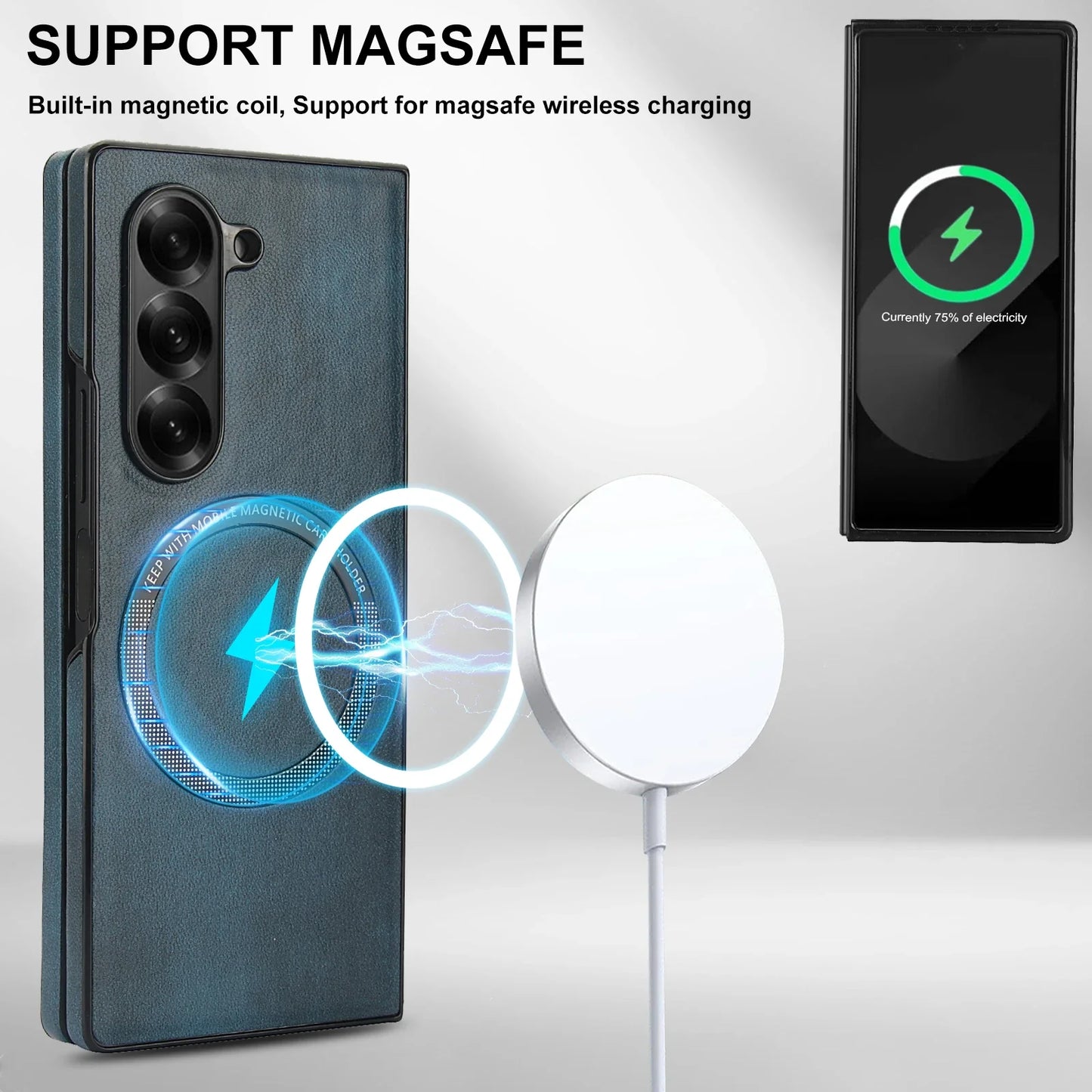 Luxury Samsung Galaxy Z Fold 7 Cases with Card Holder & Kickstand – Premium Protection by Kayzify