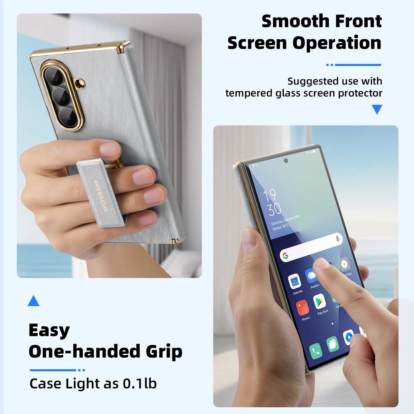 Luxury Samsung Galaxy Z Fold 7 Cases with Card Holder & Kickstand – Premium Protection by Kayzify