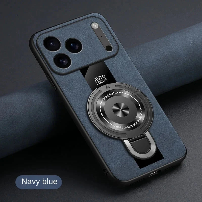 Matte Fiber For Magsafe Case  Magnetic Ring Stand Shockproof Cover For iPhone 17 /16 /15 /14 – Luxury Phone Cases by Kayzify