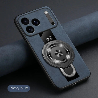 Matte Fiber For Magsafe Case  Magnetic Ring Stand Shockproof Cover For iPhone 17 /16 /15 /14 – Luxury Phone Cases by Kayzify