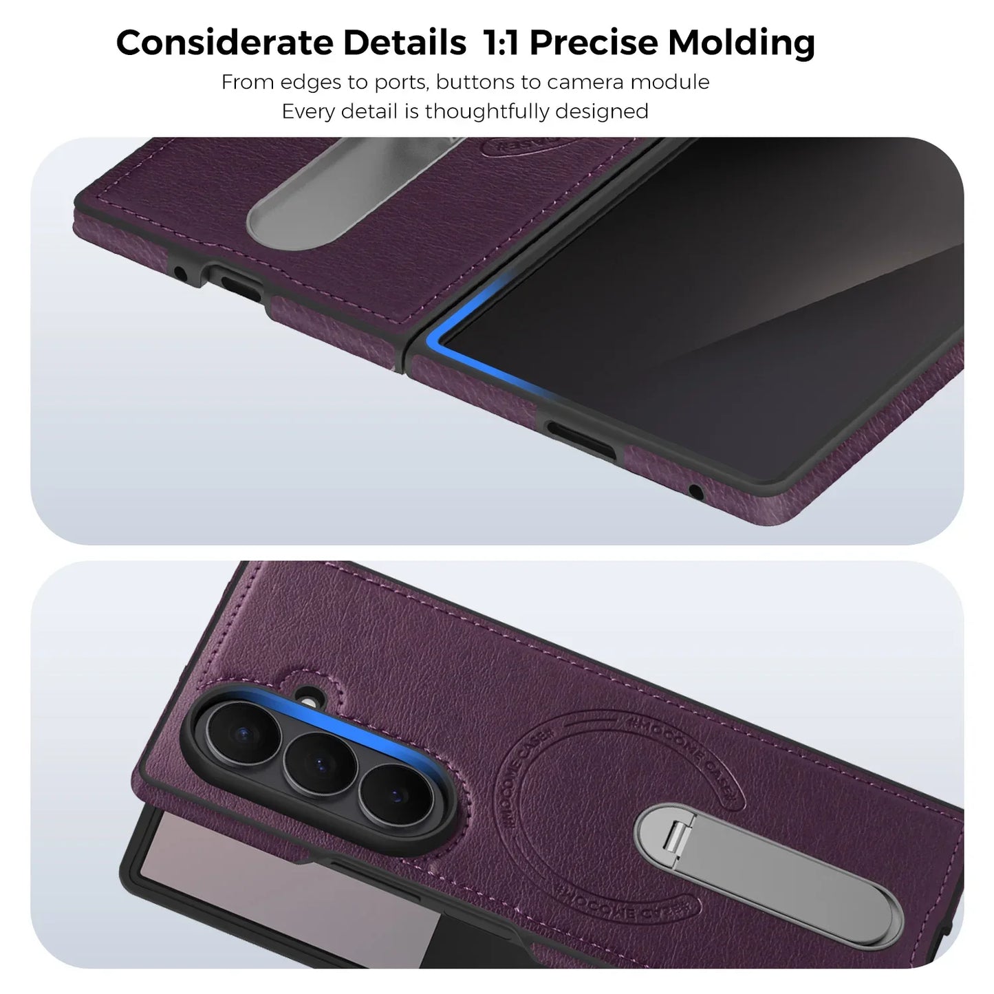 Luxury Samsung Galaxy Z Fold 7 Cases with Card Holder & Kickstand – Premium Protection by Kayzify