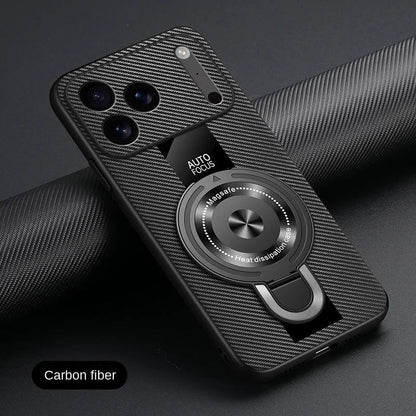 Matte Fiber For Magsafe Case  Magnetic Ring Stand Shockproof Cover For iPhone 17 /16 /15 /14 – Luxury Phone Cases by Kayzify