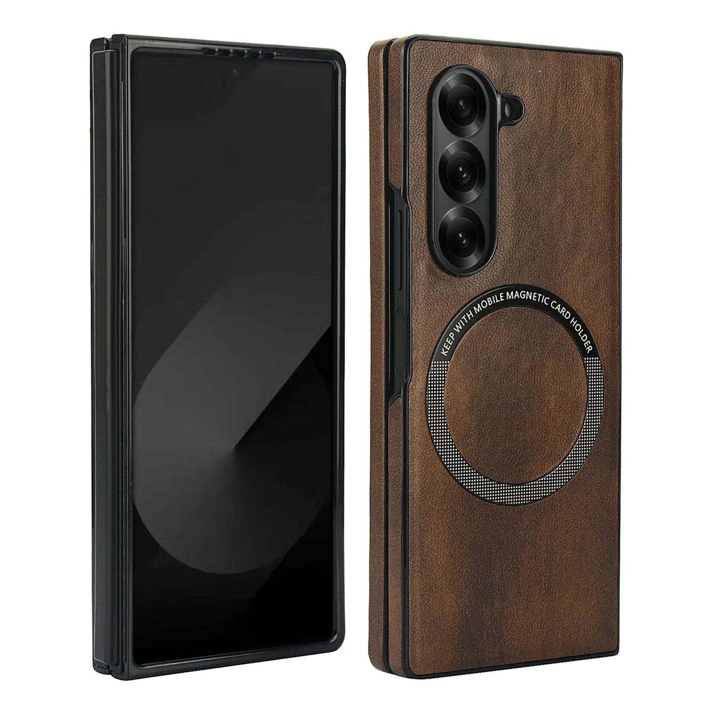 Luxury Samsung Galaxy Z Fold 7 Cases with Card Holder & Kickstand – Premium Protection by Kayzify