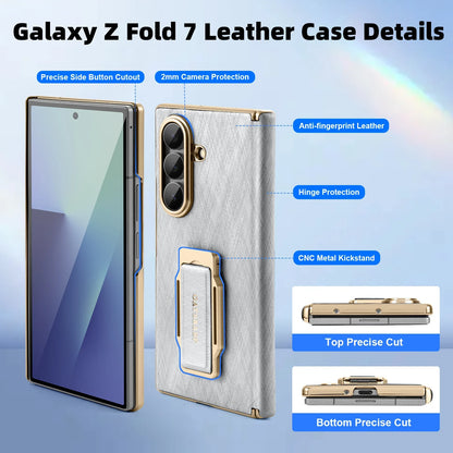 Luxury Samsung Galaxy Z Fold 7 Cases with Card Holder & Kickstand – Premium Protection by Kayzify