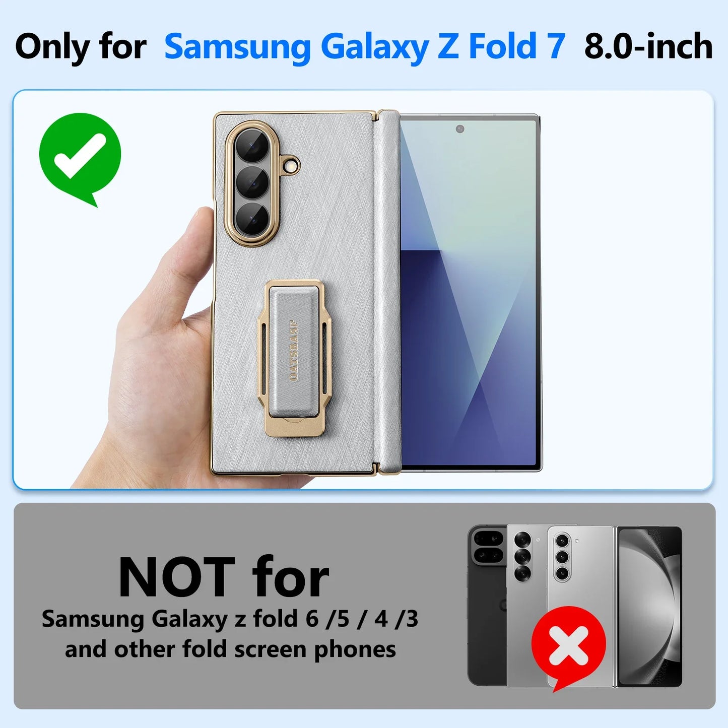 Luxury Samsung Galaxy Z Fold 7 Cases with Card Holder & Kickstand – Premium Protection by Kayzify